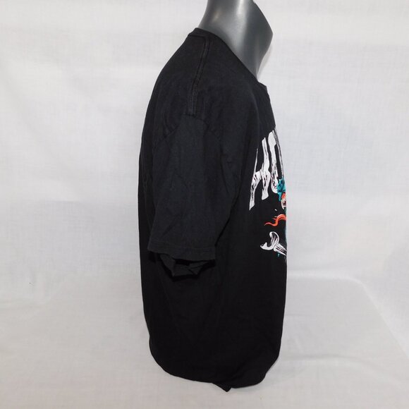 KODIAK Bear Mens 2XL Black Blue Red Graphic T Shirt - Picture 5 of 6